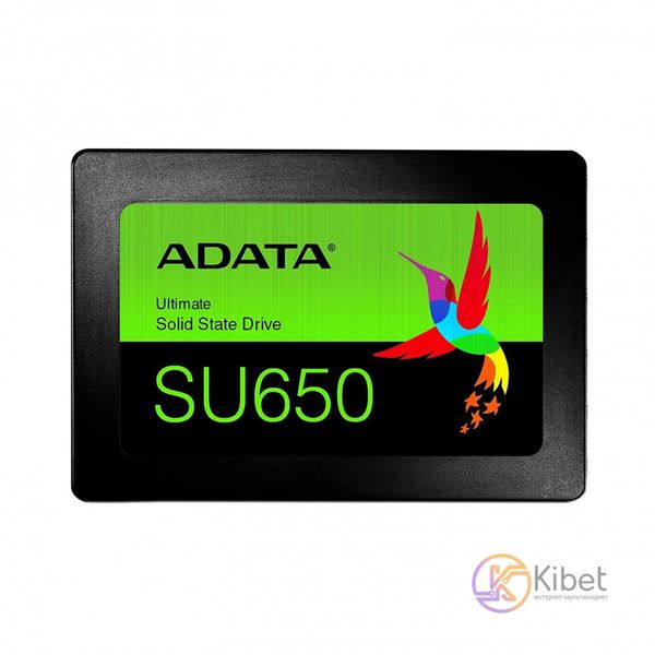 Твердотільний накопичувач 240Gb, ADATA Ultimate SU650, SATA3, 2.5', 3D TLC, 520/450 MB/s (ASU650SS-240GT-R) 5009010 фото