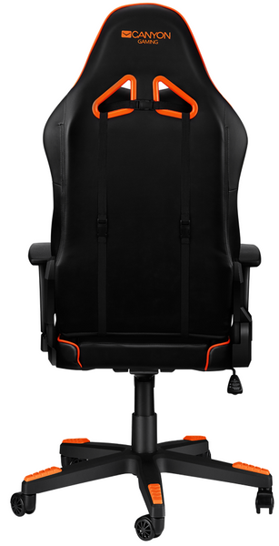 Ігрове крісло Canyon Deimos, Black/Orange, еко-шкіра, обертання на 360°, 3D-підлокітники (CND-SGCH4) 6112440 фото