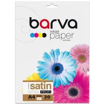 Фотобумага Barva, сатин, A4, 255 г/м&sup2;, 20 л, серия "Profi" (IP-V255-028) 4284330 фото
