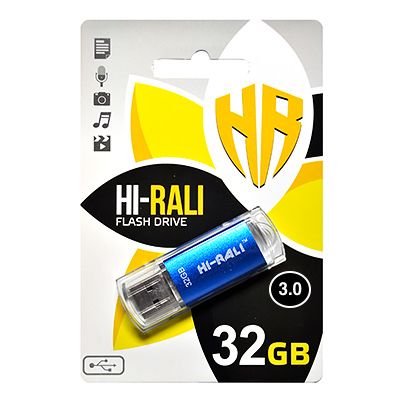 Флеш накопичувач USB 32Gb Hi-Rali Rocket, Blue, USB 2.0 (HI-32GBVCBL) 4561020 фото