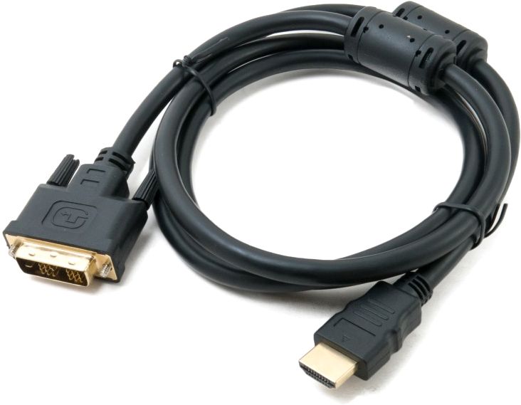 Кабель HDMI - DVI 1.8 м, 2 ферритовых фильтра 687330 фото