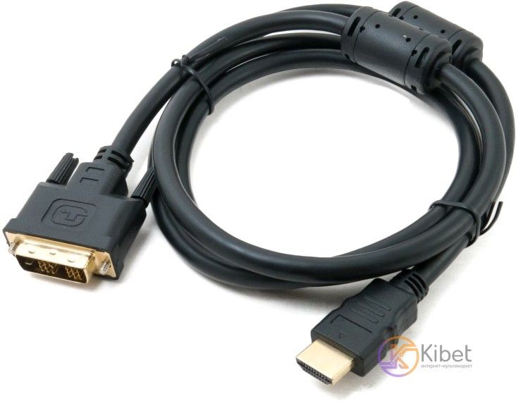 Кабель HDMI - DVI 1.8 м, 2 феритові фільтри 687330 фото