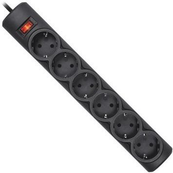 Фільтр мережевий Defender DFS 151, 6 розеток, 1.8 м, Black (99494) 6145920 фото