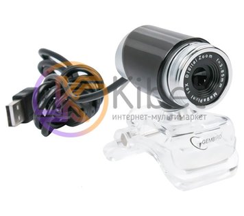 Web камера Gembird CAM100U Black Silver, 0.3 Mpx, 640x480, USB 2.0, встроенный м 3917550 фото
