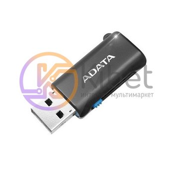 Card Reader внешний A-Data AOTGMRBK, Black, USB MicroUSB, microSD, поддержка OTG 5287650 фото