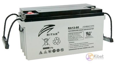Батарея для ИБП 12В 80Aч Ritar RA12-80, ШхДхВ 350x167x182 (RA12-80) 6140760 фото