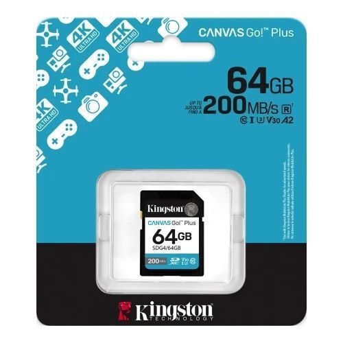 Карта пам'яті SDXC, 64Gb, Kingston Canvas Go! Plus (SDG4/64GB) 9198540 фото