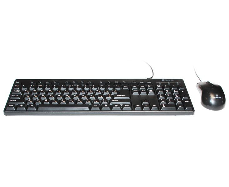 Комплект REAL-EL Standard 503 Kit (клавиатура+мышь) Black, USB 4555890 фото