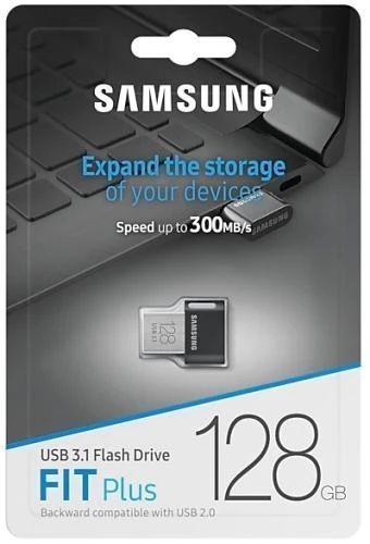 Флеш накопитель USB 128Gb Samsung Fit Plus, Titanium Grey, USB 3.1 Gen 1 (MUF-128AB) 6114600 фото