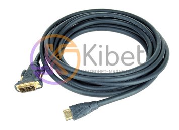 Кабель HDMI - DVI 3 м Cablexpert, V1.3 19-пин, позолоченные коннекторы (CC-HDMI- 4031910 фото