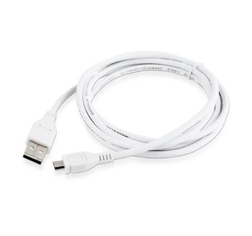 Кабель USB - micro USB 1.8 м Cablexpert White, преміум (CCP-mUSB2-AMBM-6-W) 4935000 фото