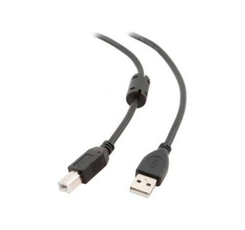 Кабель USB - USB BM 3 м Maxxter Black, подвійне екранування (UF-AMBM-10) 4858080 фото