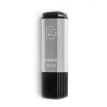 Флеш накопичувач USB 8Gb T&G Vega TG121, Silver, USB 2.0 (TG121-8GBSL) 6845610 фото