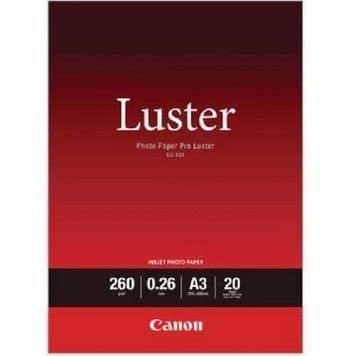 Фотобумага Canon, глянцевая, A3, 260 г/м&sup2;, 20 л, "Luster" (LU-101 / 6211B007) 6815280 фото