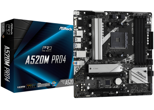 Мат.плата AM4 (A520) ASRock A520M Pro4 6359880 фото