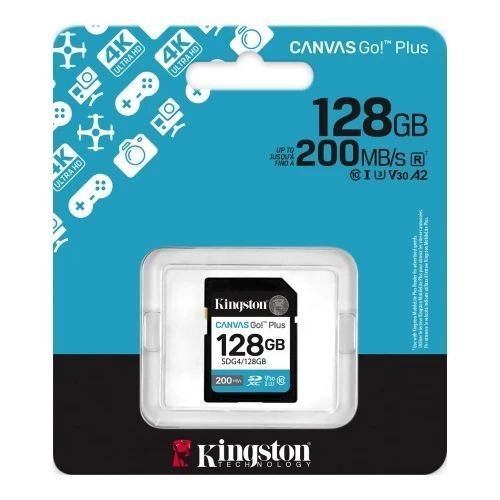 Карта пам'яті SDXC, 128Gb, Kingston Canvas Go! Plus (SDG4/128GB) 9198570 фото
