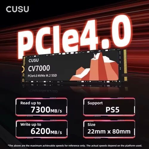 Твердотільний накопичувач SSD 1Tb, CUSU CV7000, PCI-E 4.0 x4, M.2 (KS2G11T0DS) 9481320 фото