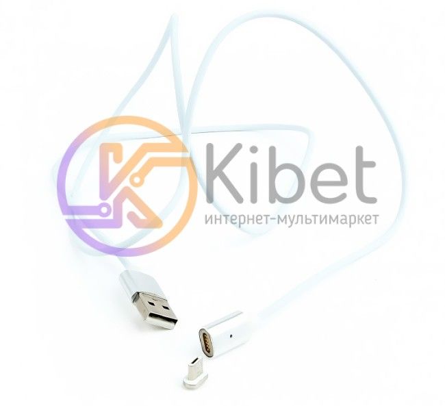 Кабель USB - micro USB 1 м Cablexpert White, з магнітним змінним роз'ємом (CC-USB2-AMMUMM-1M) 4923870 фото