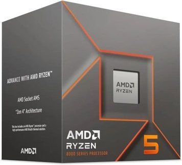 Процесор AMD (AM5) Ryzen 5 8400F, Box, 6x4.2 ГГц (100-100001591BOX) 8608530 фото