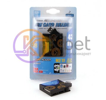 Card Reader внешний AtCom TD2028, Black Blue, 46 in 1, M2 microSD Pro Duo SDHC 2597520 фото