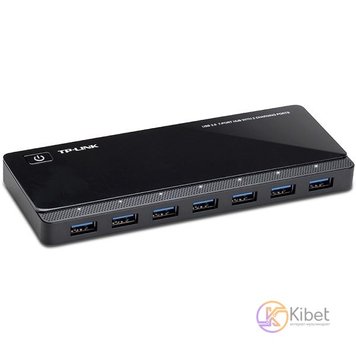 USB 2.0 концентратор TP-LINK UH720, Black, 7 портов, до 480 Мбит с 5685270 фото