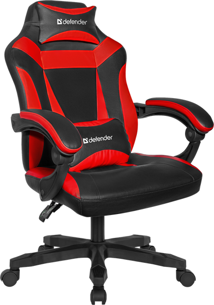 Ігрове крісло Defender Master, Black/Red, екошкіра (64359) 7374420 фото