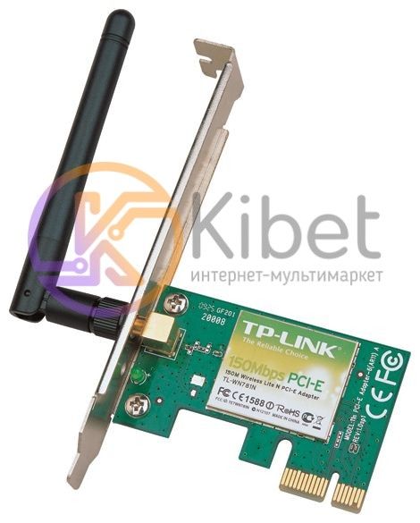 Мережева карта PCI-E TP-LINK TL-WN781ND Wi-Fi 802.11g/n 150Mb, 1 знімна антена 3192030 фото