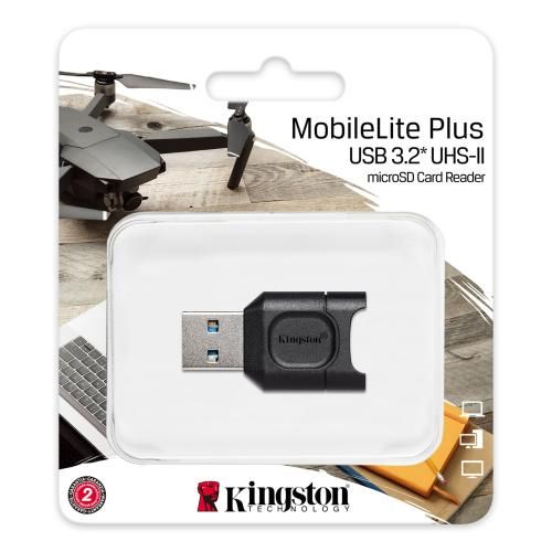 Картридер зовнішній Kingston MobileLite Plus, Black, USB 3.2, для microSD (MLPM) 5940510 фото