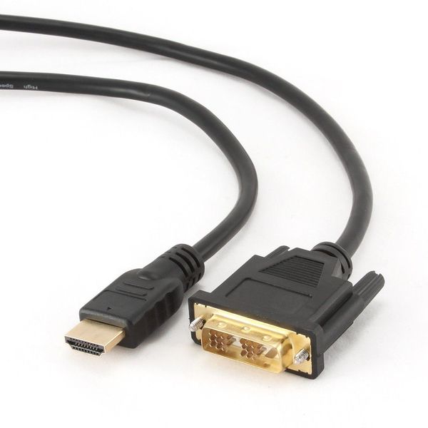 Кабель HDMI - DVI 4.5 м Cablexpert, V1.3/19-пін, позолочені конектори (CC-HDMI-DVI-15) 4031970 фото