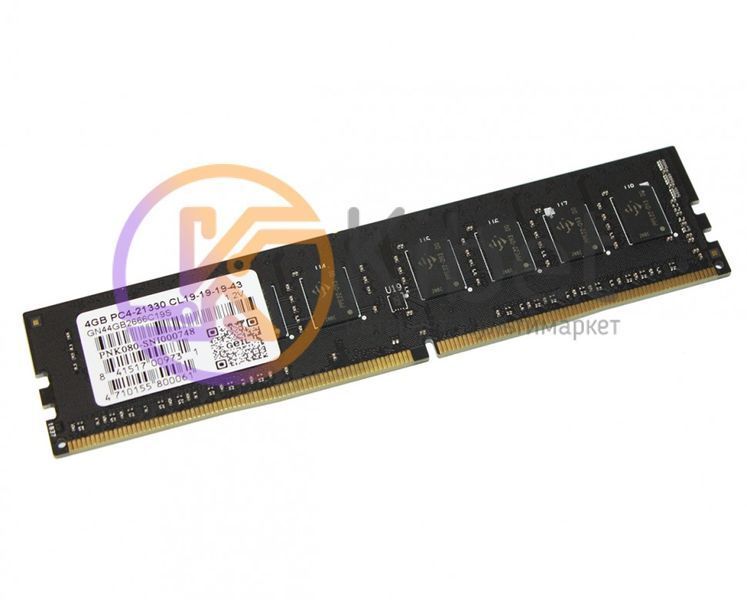 Модуль памяти 4Gb DDR4, 2666 MHz, Geil, 19-19-19-43, 1.2V (GN44GB2666C19S) 5081490 фото