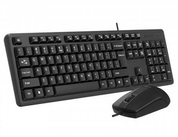 Комплект A4Tech KK-3330S Black, дротовий, клавіатура+миша, USB (KK-3+OP-330S) 7004010 фото