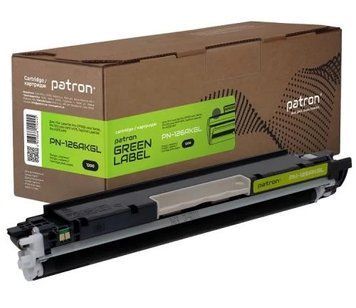 Картридж HP 126A (CE310A), Black, Patron Green (PN-126AKGL) 6837270 фото
