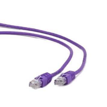 Патч-корд 0.25 м, UTP, Violet, Cablexpert, литий, RJ45, кат.5е (PP12-0.25M/V) 4037280 фото