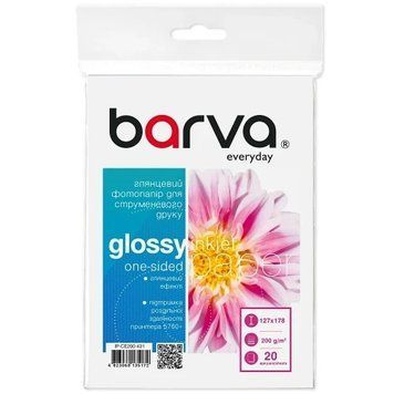 Фотобумага Barva, глянцевая, 13x18, 200 г/м&sup2;, 20 л, серия "Everyday" (IP-CE200-431) 9620250 фото