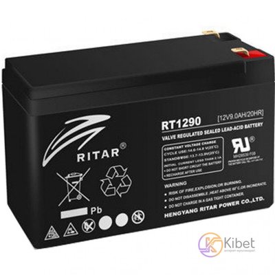 Батарея для ИБП 12В 9Ач AGM Ritar RT1290B, 151х65х93 мм 5446080 фото