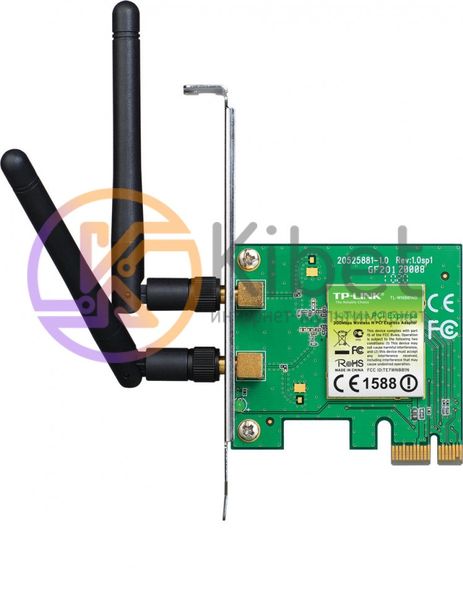 Мережева карта PCI-E TP-LINK TL-WN881ND Wi-Fi 802.11g/n 300Mb, 2 знімні антени 3195180 фото