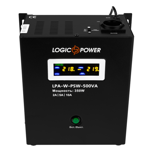 Источник бесперебойного питания LogicPower LPA-W-PSW-500VA Black, 350 Вт (LPA-W-PSW-500VA) 6130050 фото