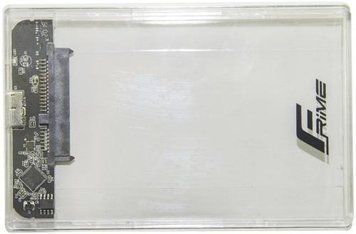 Карман внешний 2.5" Frime USB3.0, 1xSATA SSD/HDD, Plastic, Clear (FHE80.25U30) 6944790 фото