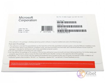 Windows 10 Профессиональная, 64-bit, английская версия, на 1 ПК, OEM версия на D 3974160 фото