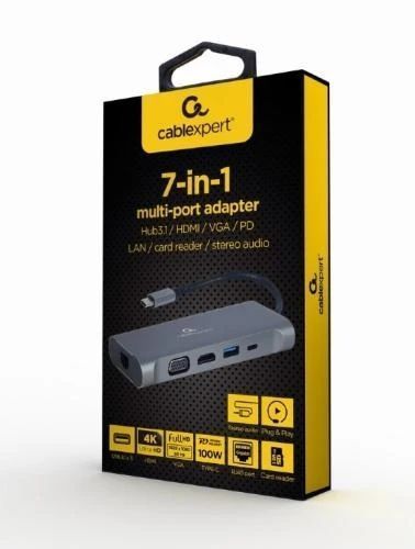 Хаб USB Cablexpert "7-in-1", Grey (A-CM-COMBO7-01) 7620330 фото