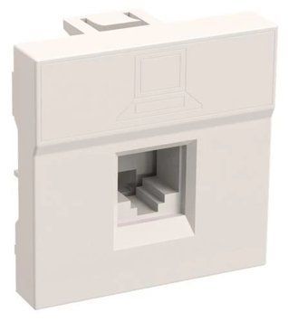 Розетка RJ45 (сетевая), 1-портовая UTP, белая, 5E категория, IEK, серия "ПРАЙМЕР" (CKK-40D-RI2-K01) 7644150 фото