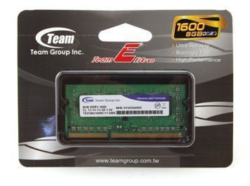 Пам'ять SO-DIMM, DDR3, 8Gb, 1600 MHz, Team Elite, 1.5V (TED38G1600C11-S01) 3522690 фото