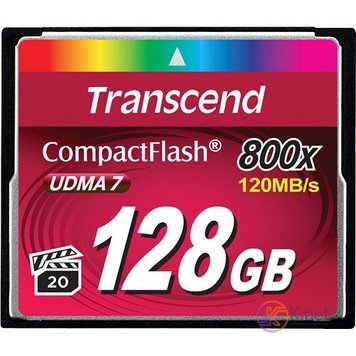 Карта памяти CompactFlash, 128Gb, Trancsend, 800x (TS128GCF800) 4085580 фото