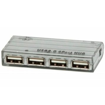 Концентратор USB 2.0 Viewcon VE410, Silver, 4 порти, БЖ 3712860 фото