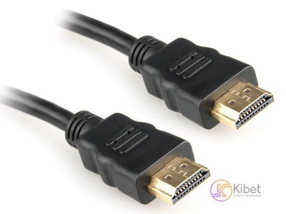 Кабель HDMI - HDMI 0.5 м Cablexpert Black, V2.0, позолочені конектори (CC-HDMI4-0.5M) 4032090 фото