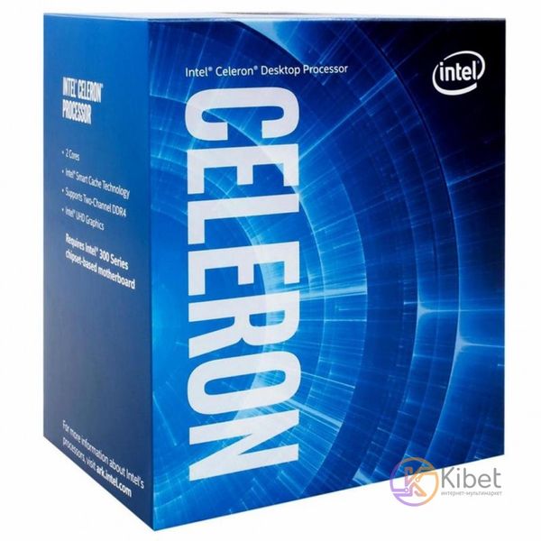 Процесор Intel Celeron (LGA1200) G5905, Box, 2x3.5 GHz, UHD Graphic 610 (1050 MHz), L3 4Mb, Comet Lake, 14 nm, TDP 58W (BX80701G5905) 6307410 фото