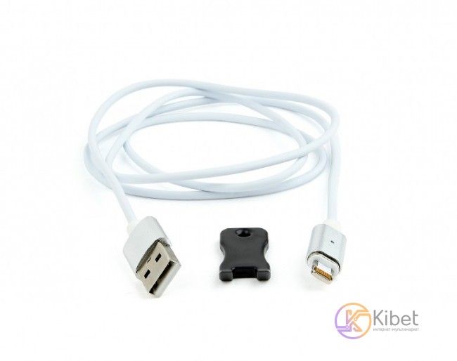 Кабель USB - Lightning 1 м Cablexpert White, з магнітним змінним роз'ємом (CC-USB2-AMLMM-1M) 4923780 фото