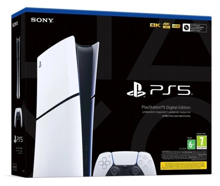 Игровая приставка Sony PlayStation 5 Slim Digital Edition, White, без Blu-ray привода (CFI-2016) 8357430 фото