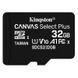 Карта памяти microSDHC, 32Gb, Kingston Canvas Select Plus, без адаптера (SDCS2/32GBSP) 5511240 фото 1