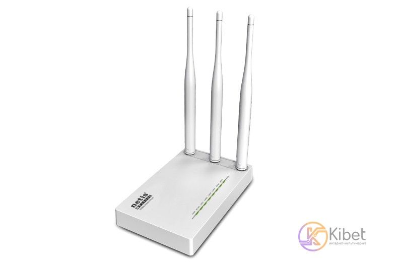 Роутер Netis WF2409E, Wi-Fi 802.11b/g/n, до 300 Mb/s, 2.4GHz, 4 LAN 10/100 Mb/s, RJ45 10/100Mb/s (FE), 3 зовнішні незнімні антени 3821520 фото